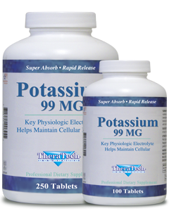 Potassium 99 MG  Key Physiological Electrolyte Helps Maintain Cellular Integrity